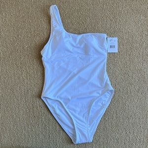 Andie one shoulder white swimsuit